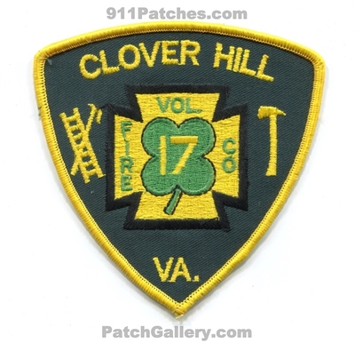 Clover Hill Volunteer Fire Company 17 Patch (Virginia)
Scan By: PatchGallery.com
Keywords: vol. co. department dept.