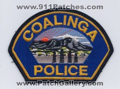 Coalinga Police Department (California)
Thanks to PaulsFirePatches.com for this scan.
Keywords: dept.