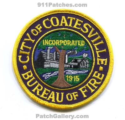 Coatesville Bureau of Fire Department Patch (Pennsylvania)
Scan By: PatchGallery.com
Keywords: city of dept. incorporated 1915