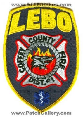 Coffey County Fire District Number 1 Lebo (Kansas)
Scan By: PatchGallery.com
Keywords: dist. #1 department dept.