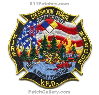 Colebrook Forge Volunteer Fire Department Rescue 8 Engine 2 Patch (Connecticut)
Scan By: PatchGallery.com
Keywords: vol. dept. company co. station a family tradition