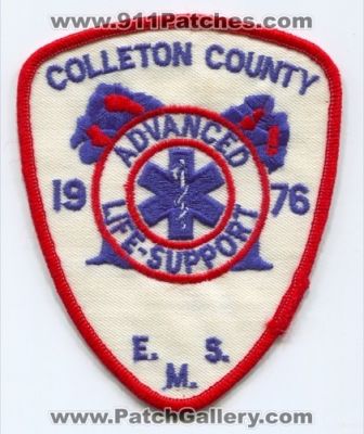Colleton County Emergency Medical Services EMS Patch (South Carolina)
Scan By: PatchGallery.com
Keywords: co. e.m.s. advanced life support als