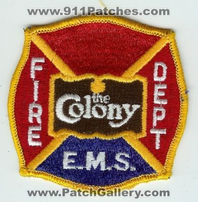 Colony Fire Department EMS (Texas)
Thanks to Mark C Barilovich for this scan.
Keywords: dept the e.m.s.