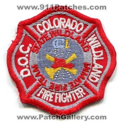 Colorado Department of Corrections Wildland FireFighter State Inmate Fire Team Patch (Colorado)
[b]Scan From: Our Collection[/b]
Keywords: dept. doc d.o.c.