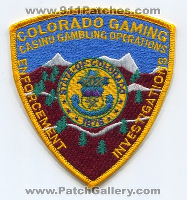 Colorado Gaming Casino Gambling Operations Enforcement Investigations Patch (Colorado)
Scan By: PatchGallery.com
Keywords: police department dept.