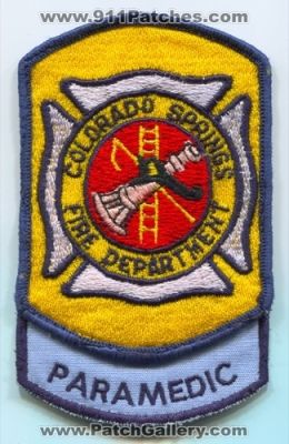 Colorado Springs Fire Department Paramedic Patch (Colorado)
[b]Scan From: Our Collection[/b]
Keywords: dept. csfd ems