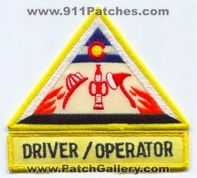 Colorado State Fire Driver Operator Patch (Colorado)
[b]Scan From: Our Collection[/b]
Keywords: do