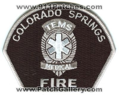 Colorado Springs Fire TEMS Medical Patch (Colorado)
[b]Scan From: Our Collection[/b]
Keywords: ems