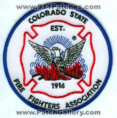 Colorado State Fire Fighters Association Patch (Colorado)
[b]Scan From: Our Collection[/b]
