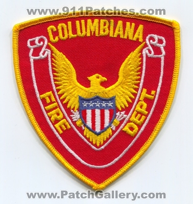 Columbiana Fire Department Patch (UNKNOWN STATE)
Scan By: PatchGallery.com
Keywords: dept.