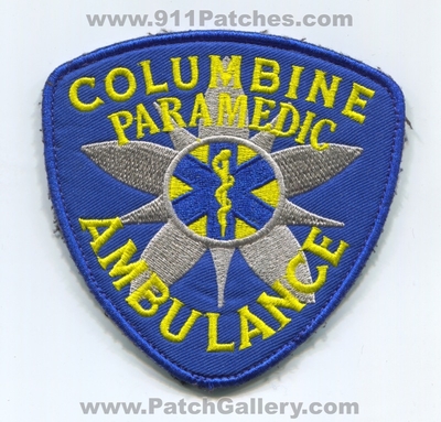 Columbine Ambulance Service Paramedic Patch (Colorado)
[b]Scan From: Our Collection[/b]
Keywords: ems
