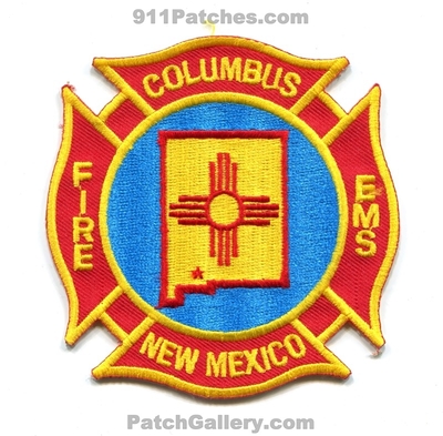 Columbus Fire EMS Department Patch (New Mexico)
Scan By: PatchGallery.com
Keywords: dept.