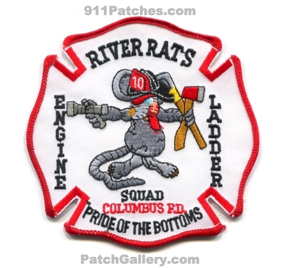 Columbus Fire Department Station 10 Patch (Ohio)
Scan By: PatchGallery.com
Keywords: dept. engine ladder truck squad company co. river rats pride of the bottoms