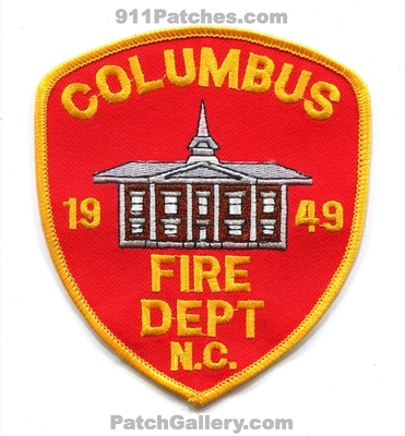Columbus Fire Department Patch (North Carolina)
Scan By: PatchGallery.com
Keywords: dept. 1949