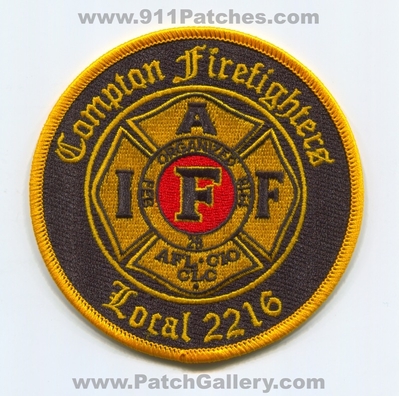 Compton Firefighters IAFF Local 2216 Patch (California)
[b]Scan From: Our Collection[/b]
Keywords: fire department dept. i.a.f.f.
