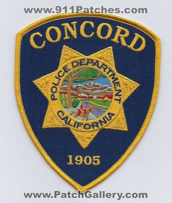 Concord Police Department (California)
Thanks to PaulsFirePatches.com for this scan.
Keywords: dept.