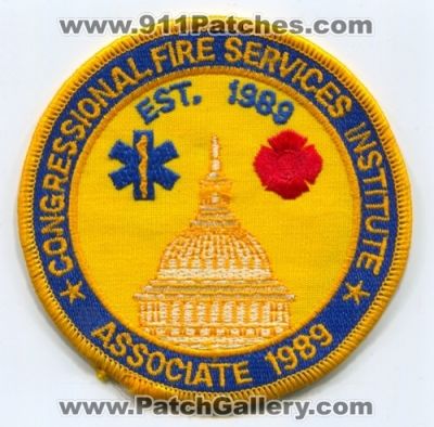 Congressional Fire Services Institute Associate 1989 (Washington DC)
Scan By: PatchGallery.com
Keywords: ems