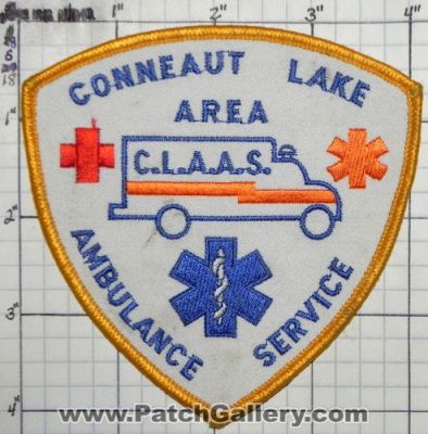 Conneaut Lake Area Ambulance Service (Pennsylvania)
Thanks to swmpside for this picture.
Keywords: c.l.a.a.s. claas ems