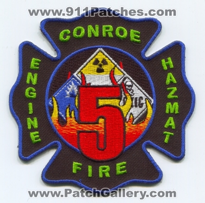 Conroe Fire Department Engine 5 HazMat 5 Patch (Texas)
Scan By: PatchGallery.com
Keywords: dept. haz-mat company co. station