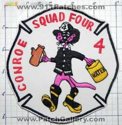 Conroe Fire Department Squad 4 (Texas)
Thanks to swmpside for this picture.
Keywords: dept. four