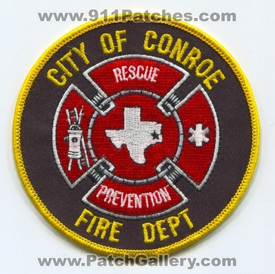 Conroe Fire Department Patch (Texas)
Scan By: PatchGallery.com
Keywords: city of dept. rescue prevention