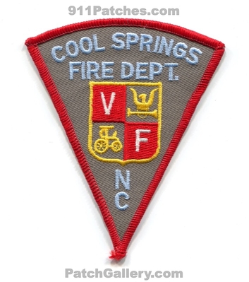 Cool Springs Fire Department Patch (North Carolina)
Scan By: PatchGallery.com
Keywords: dept. vf nc
