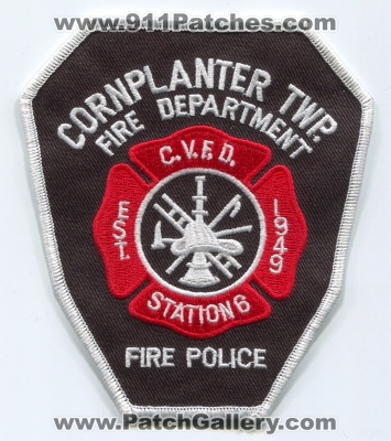 Cornplanter Township Volunteer Fire Police Department Station 6 (Pennsylvania)
Scan By: PatchGallery.com
Keywords: twp. vol. dept. c.v.f.d. cvfd