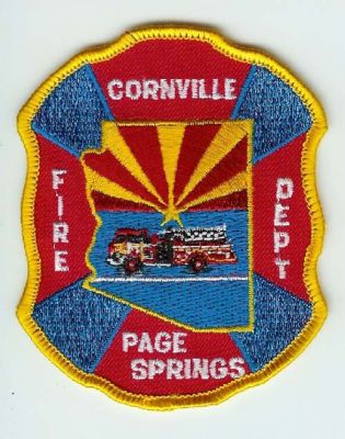 Cornville Page Springs Fire Dept (Arizona)
Thanks to Mark C Barilovich for this scan.
Keywords: department