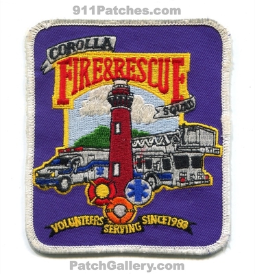 Corolla Fire and Rescue Department Patch (North Carolina)
Scan By: PatchGallery.com
Keywords: & dept. squad volunteers serving since 1983