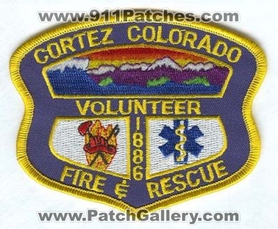 Cortez Volunteer Fire and Rescue Department Patch (Colorado)
[b]Scan From: Our Collection[/b]
Keywords: vol & dept. 1886