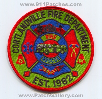 Cortlandville Fire Rescue Department Patch (New York)
Scan By: PatchGallery.com
Keywords: dept. est. 1982