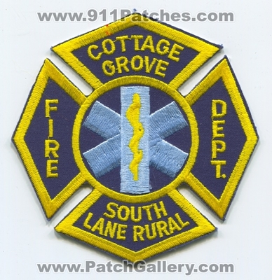 Cottage Grove South Lane Rural Fire Department Patch (Oregon)
Scan By: PatchGallery.com
Keywords: dept.