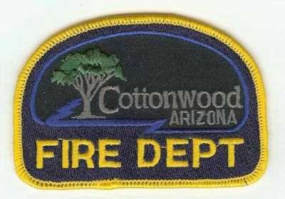 Cottonwood Fire Dept
Thanks to PaulsFirePatches.com for this scan.
Keywords: arizona department