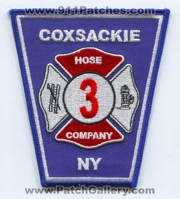 Coxsackie Hose Company 3 Fire Department Patch (New York)
Scan By: PatchGallery.com
Keywords: co. number no. #3 station dept. ny