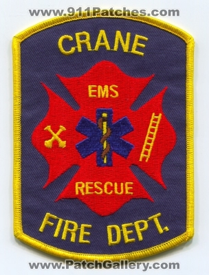 Crane Fire Department (Texas)
Scan By: PatchGallery.com
Keywords: ems rescue dept.