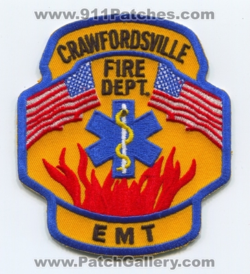 Crawfordsville Fire Department Emergency Medical Technician EMT Patch (Indiana)
Scan By: PatchGallery.com
Keywords: dept.