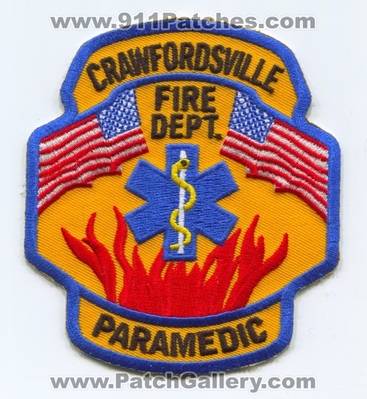 Crawfordsville Fire Department Paramedic Patch (Indiana)
Scan By: PatchGallery.com
Keywords: dept. ems ambulance