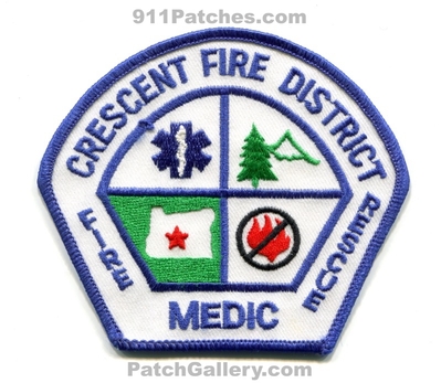 Crescent Fire Rescue District Medic Patch (Oregon)
Scan By: PatchGallery.com
Keywords: dist. department dept. paramedic ems