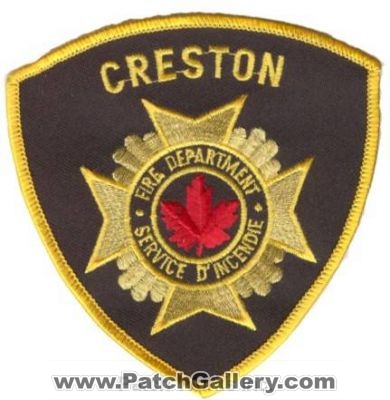Creston Fire Department (Canada BC)
Thanks to zwpatch.ca for this scan.
