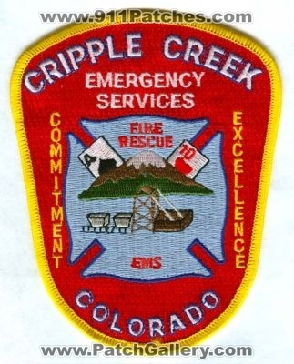 Cripple Creek Emergency Services Fire Rescue EMS Patch (Colorado)
[b]Scan From: Our Collection[/b]
