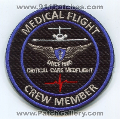 Critical Care MedFlight Medical Flight Crew Member Patch (Georgia)
Scan By: PatchGallery.com
Keywords: ems air ambulance plane