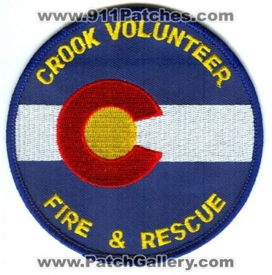 Crook Volunteer Fire and Rescue Patch (Colorado)
[b]Scan From: Our Collection[/b]
Keywords: &