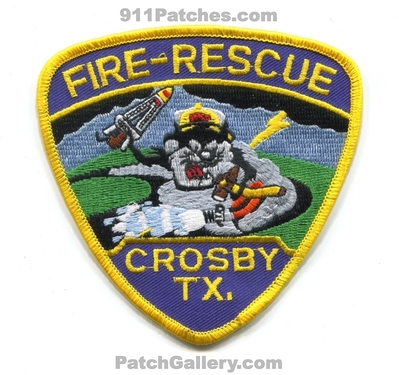 Crosby Fire Rescue Department Patch (Texas)
Scan By: PatchGallery.com
Keywords: dept. tx. taz
