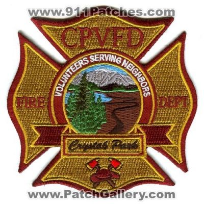 Crystal Park Volunteer Fire Department Patch (Colorado)
[b]Scan From: Our Collection[/b]
Keywords: cpvfd dept.