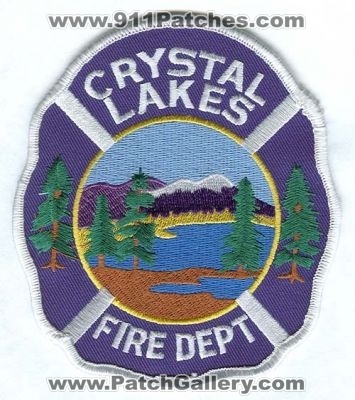 Crystal Lakes Fire Department Patch (Colorado)
[b]Scan From: Our Collection[/b]
Keywords: dept