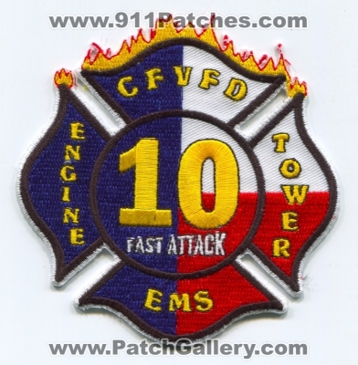 Cy-Fair Volunteer Fire Department Station 10 Patch (Texas)
Scan By: PatchGallery.com
Keywords: vol. dept. company co. cfvfd engine tower ems fast attack cypress fairbanks
