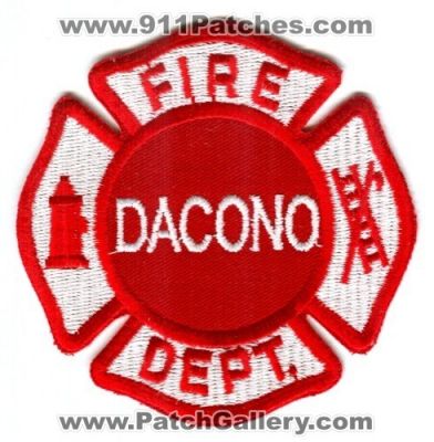 Dacono Fire Department Patch (Colorado) (Defunct)
Scan By: PatchGallery.com
Now Mountain View Fire Rescue
Keywords: dept.