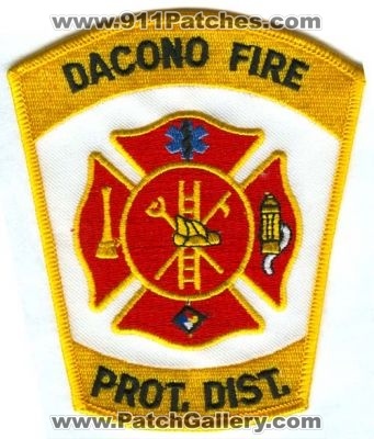 Dacono Fire Protection District Patch (Colorado) (Defunct)
[b]Scan From: Our Collection[/b]
Now Mountain View Fire Rescue
Keywords: prot. dist.
