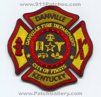 Danville Fire Department Patch (Kentucky)
Scan By: PatchGallery.com
Keywords: dept. city of firsts