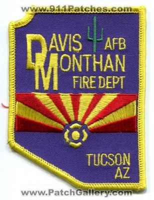 Davis Monthan Air Force Base Fire Department (Arizona)
Scan By: PatchGallery.com
Keywords: afb usaf military dept. tucson az